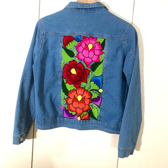 Runs’s Crafts Embroidery Denim Jacket/M - Picture 1 of 8